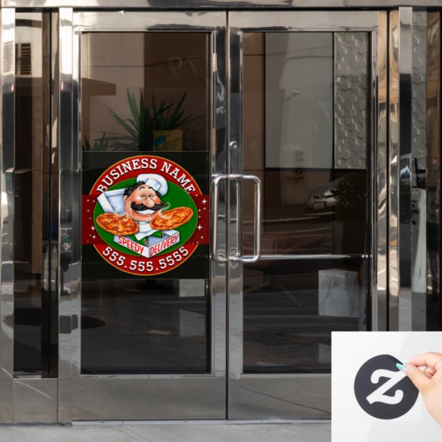 Pizza Delivery Pizzeria Business Customisable (Office Door)