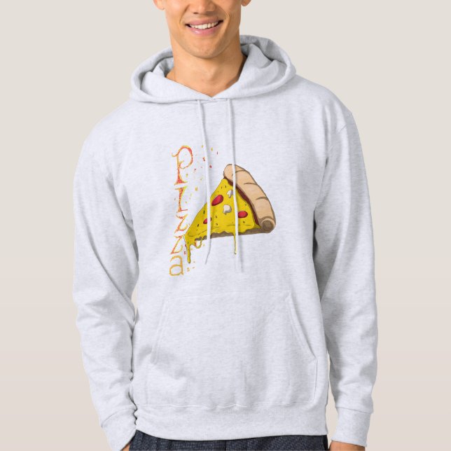 Pizza Design: Circular View  Hoodie (Front)