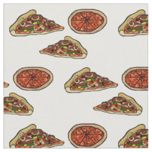 Pizza Design Material Fabric