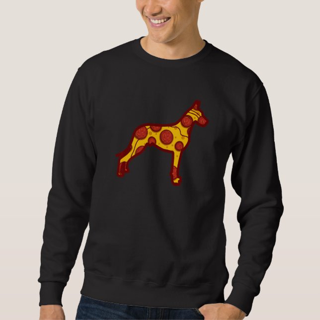 Pizza Dog Funny Pizza Great Dane Dog Premium Sweatshirt (Front)