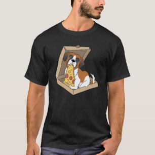 Pizza Dog Saint Bernard Dog T-Shirt