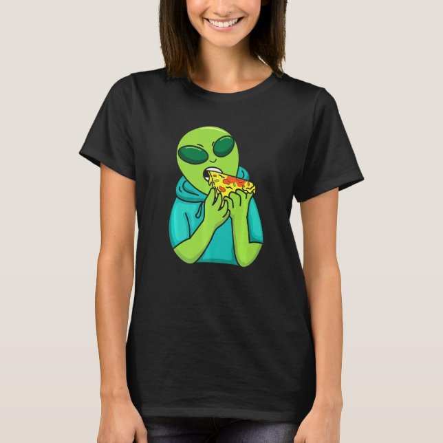 Pizza Eating Alien T-Shirt (Front)