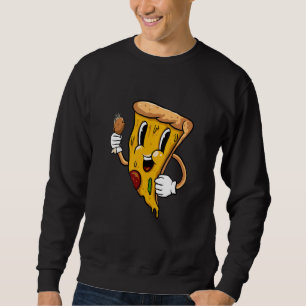 Pizza Eating Turkey Leg Thanksgiving Day  Food Foo Sweatshirt