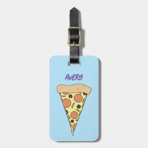 Pizza Fan Personalised Luggage Tag