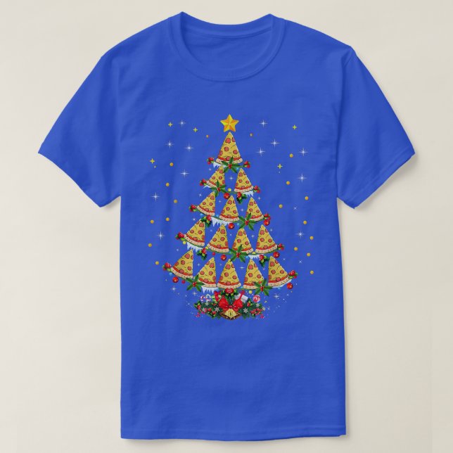 Pizza Fast Food Lover Xmas Gift Pizza Christmas Tr T-Shirt (Design Front)