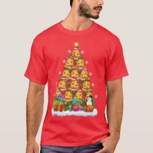 Pizza Fast Food Xmas Tree Lighting Santa Pizza Chr T-Shirt