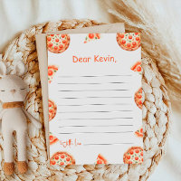 Pizza First Birthday Party Time Capsule Card