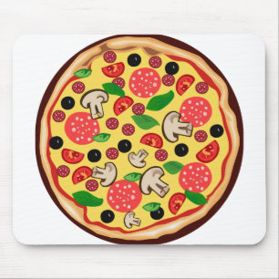 Pizza Food Clipart Icon Pepperoni Cheese Mouse Pad