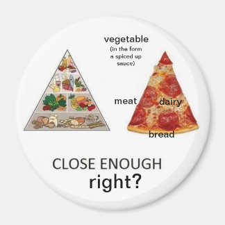 pizza food pyramid magnet
