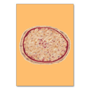 Pizza Food Reading Flashcards for Adults Table Number