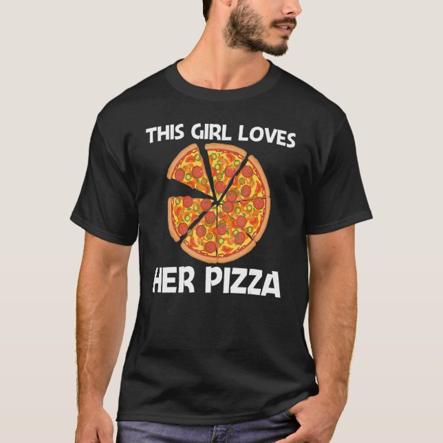 Pizza For Girls Kids Italian Pizza Slice Food  1 T-Shirt (Front)