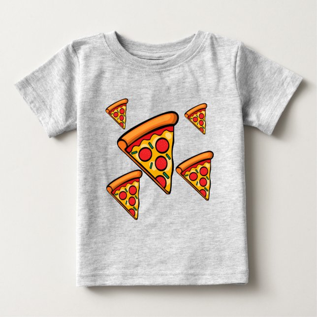 Pizza Friday Design - Baby Fine Jersey T-Shirt (Front)