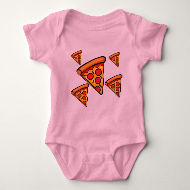 Pizza Friday Design - Baby Jersey Bodysuit (Front)
