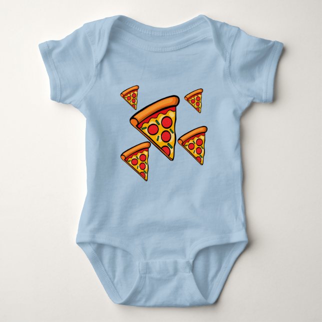 Pizza Friday Design - Baby Jersey Bodysuit (Front)