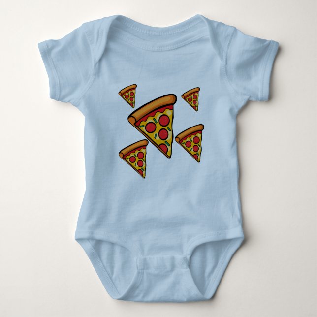 Pizza Friday Design - Baby Jersey Bodysuit (Front)