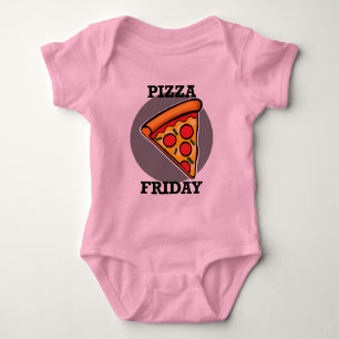 Pizza Friday Design - Baby Jersey Bodysuit