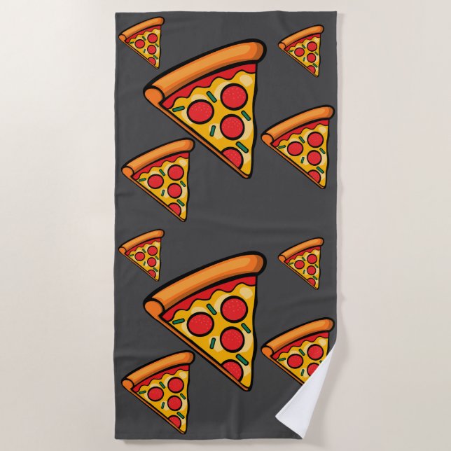 Pizza Friday Design - Beach Towel (Front)
