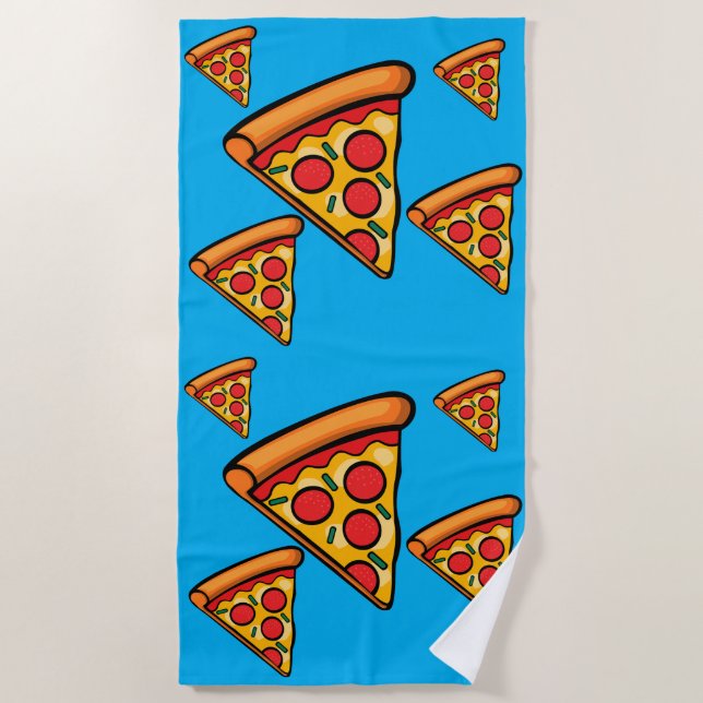 Pizza Friday Design - Beach Towel (Front)