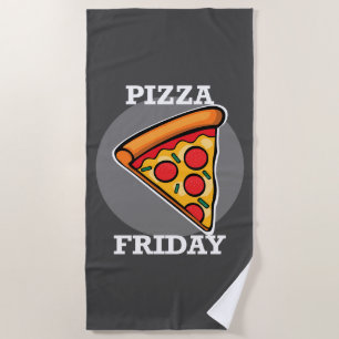 Pizza Friday Design - Beach Towel