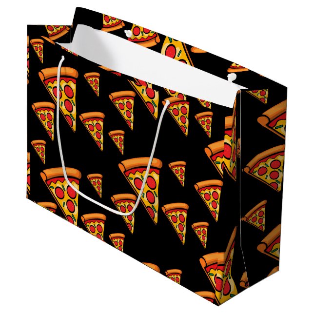 Pizza Friday Design - Gift Bag - Large (Front Angled)