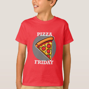 Pizza Friday Design - Kids' Basic T-Shirt