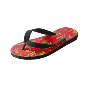 Pizza Friday Design - Kids Flip Flops