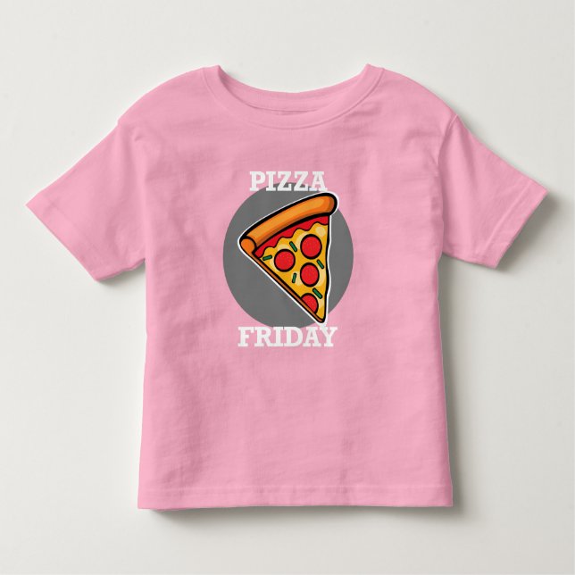 Pizza Friday Design - Toddler Fine Jersey T-Shirt (Front)