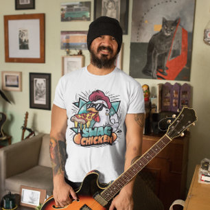 Pizza-Fuelled Chicken With Cool Shades T-Shirt