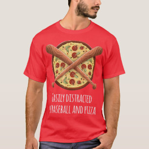 Pizza Fun and Baseball Lover Dad Mum Son Daughter T-Shirt