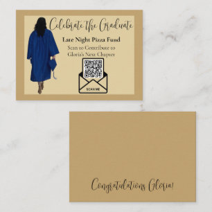 Pizza Fund Graduation QR Code Insert Card Grad