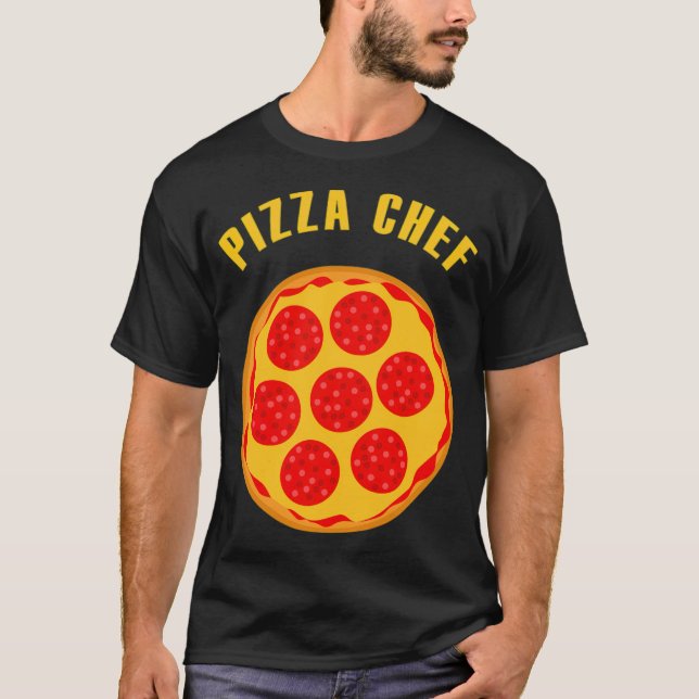 Pizza funny chef hat  T-Shirt (Front)