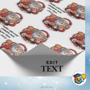 Pizza funny Christmas editable WRAP Wrapping Paper