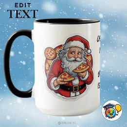 Pizza funny Christmas Mug editable