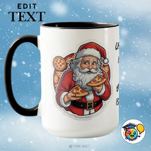  Pizza funny Christmas Mug editable