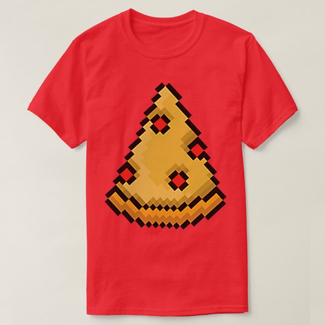 Pizza Funny Fast Food Piel Art Video Gamer Gaming  T-Shirt (Design Front)