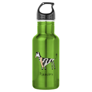 Pizza Funny Kids Zebra 532 Ml Water Bottle