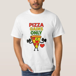 Pizza Gains Only – Funny Fitness Pizza Lover T-Shirt