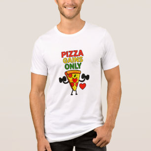 Pizza Gains Only – Funny Fitness Pizza Lover Tri-Blend Shirt
