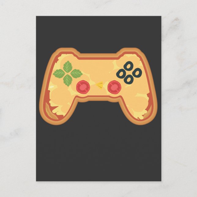 Pizza Gaming Controller Fast Food Gamer Postcard (Front)