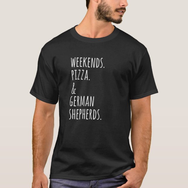 Pizza German Shepherd T-Shirt (Front)