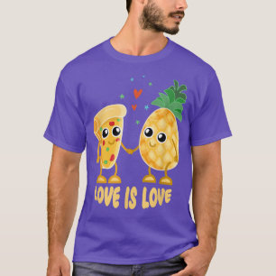 pizza gifts, love is love, pineapple hawaiian pizz T-Shirt