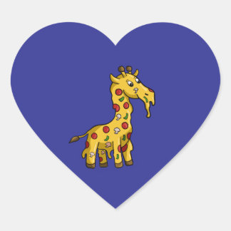pizza giraffe heart sticker