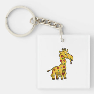 pizza giraffe key ring