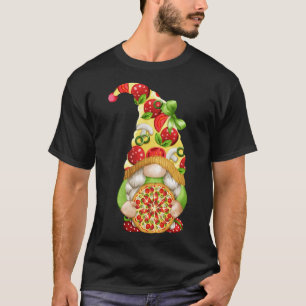 Pizza Gnome Cute Pizza Pattern Funny Gnomie T-Shirt