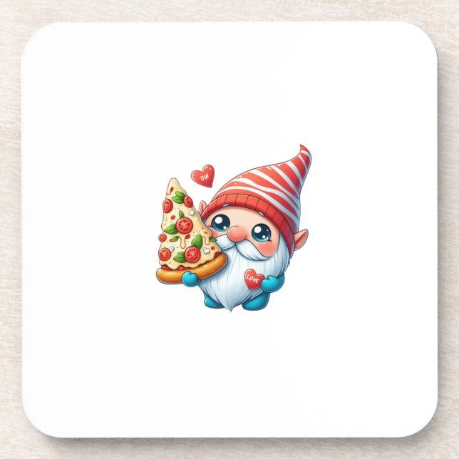 Pizza Gnome Delight Coaster (Front)
