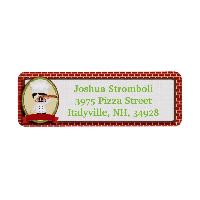 Pizza Guy Return Address Labels (Front)