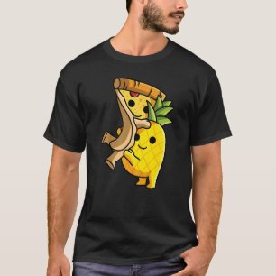 Pizza Hawaii Couple Pineapple Lifting Pizza Up T-Shirt