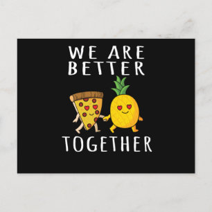 Pizza Hawaii Pineapple Pizza Food Postcard