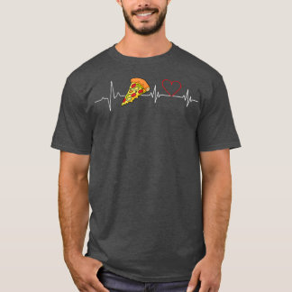 Pizza heart beat love pulse funny pizza lovers  T-Shirt