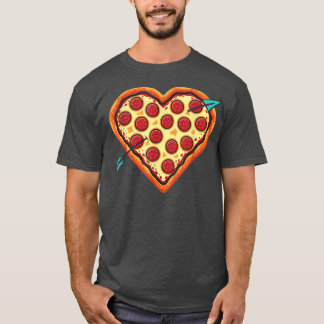 Pizza Heart Cute Valentines Day Heart Shaped Pizza T-Shirt